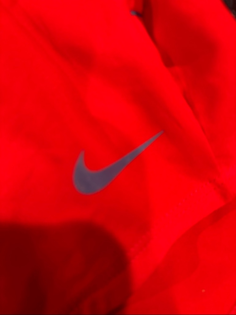 Nike Women's High-Waist Smocked Athletic Shorts - Red - Picture 3 of 4